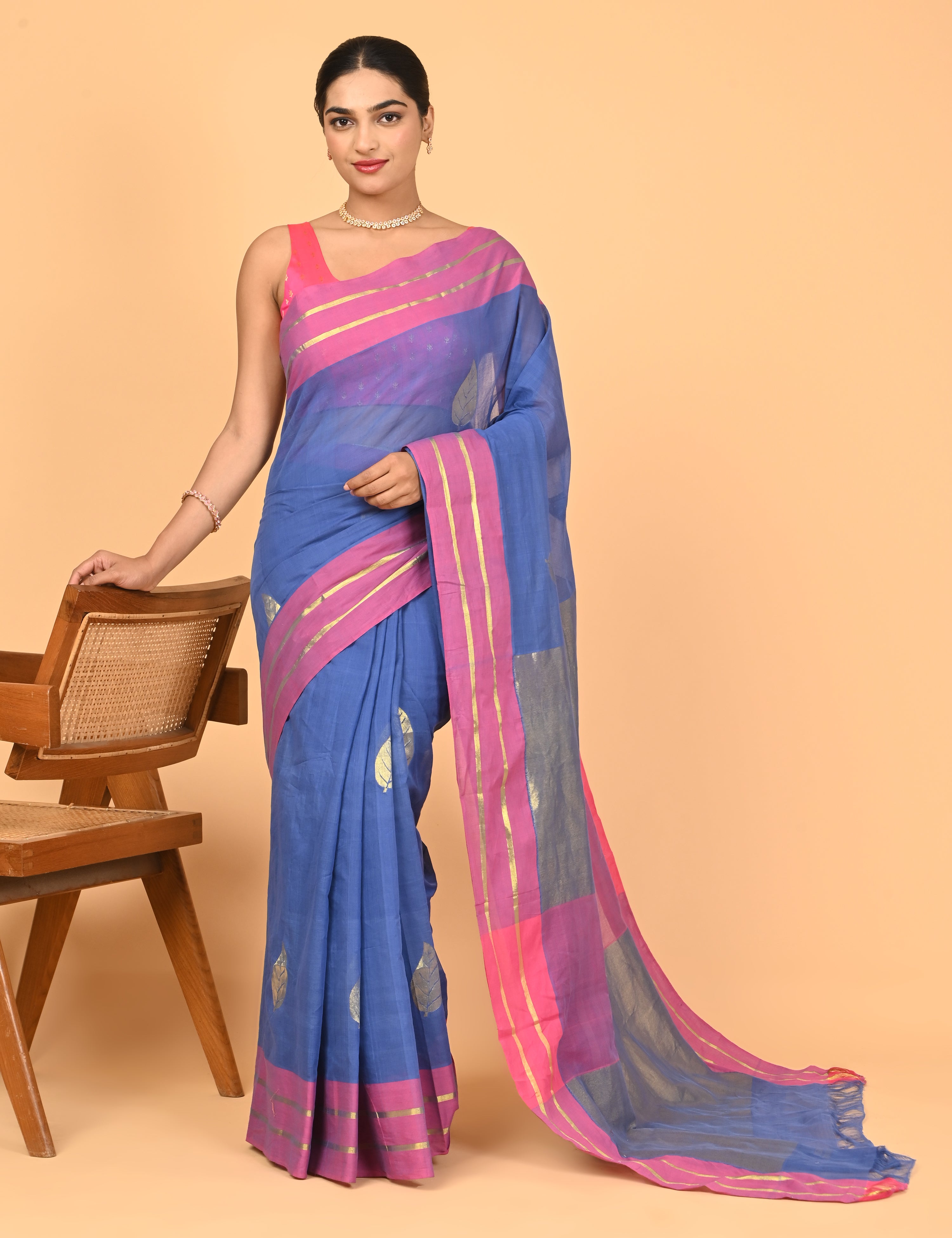 Paan Blue Venkatagiri Saree