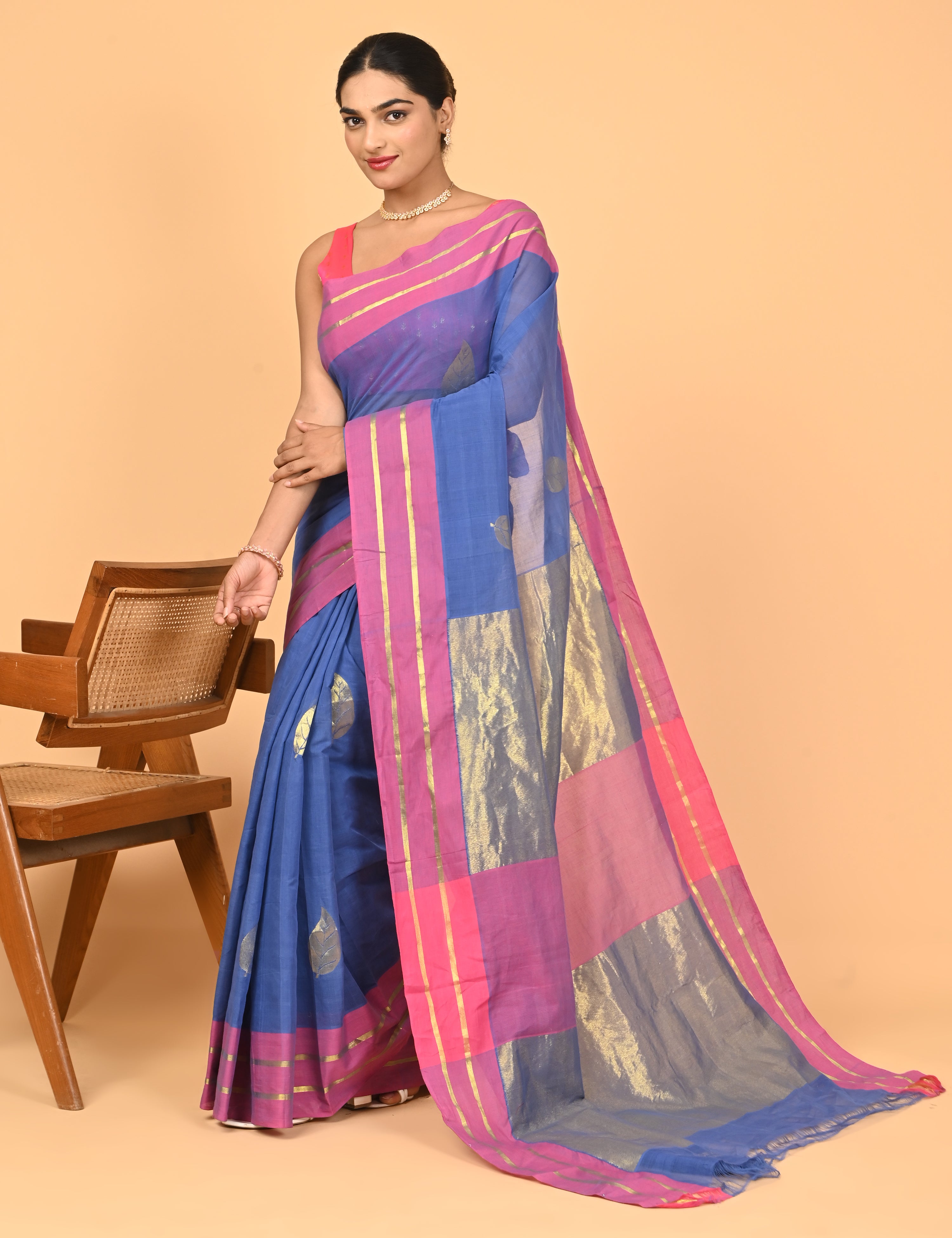 Paan Blue Venkatagiri Saree