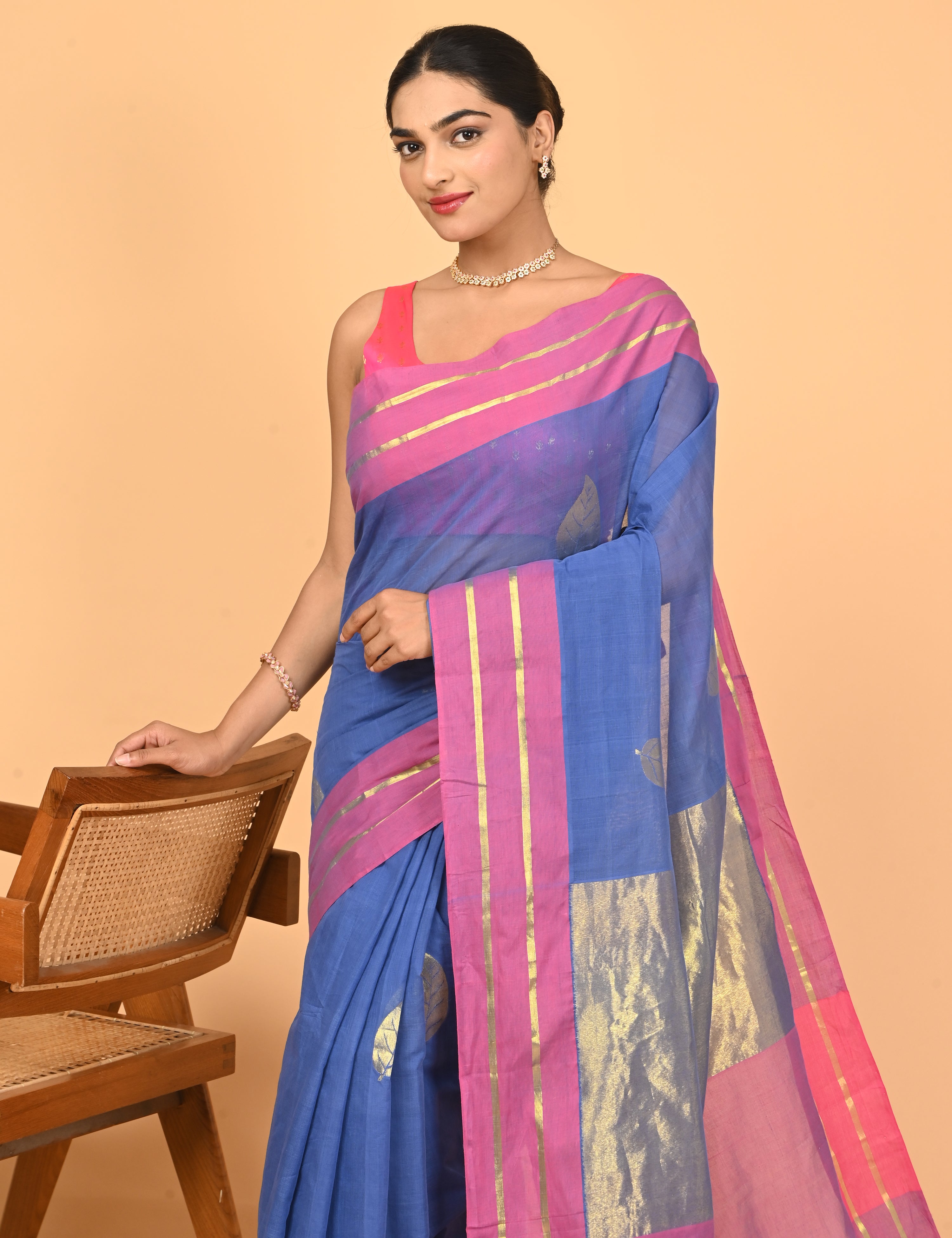 Paan Blue Venkatagiri Saree