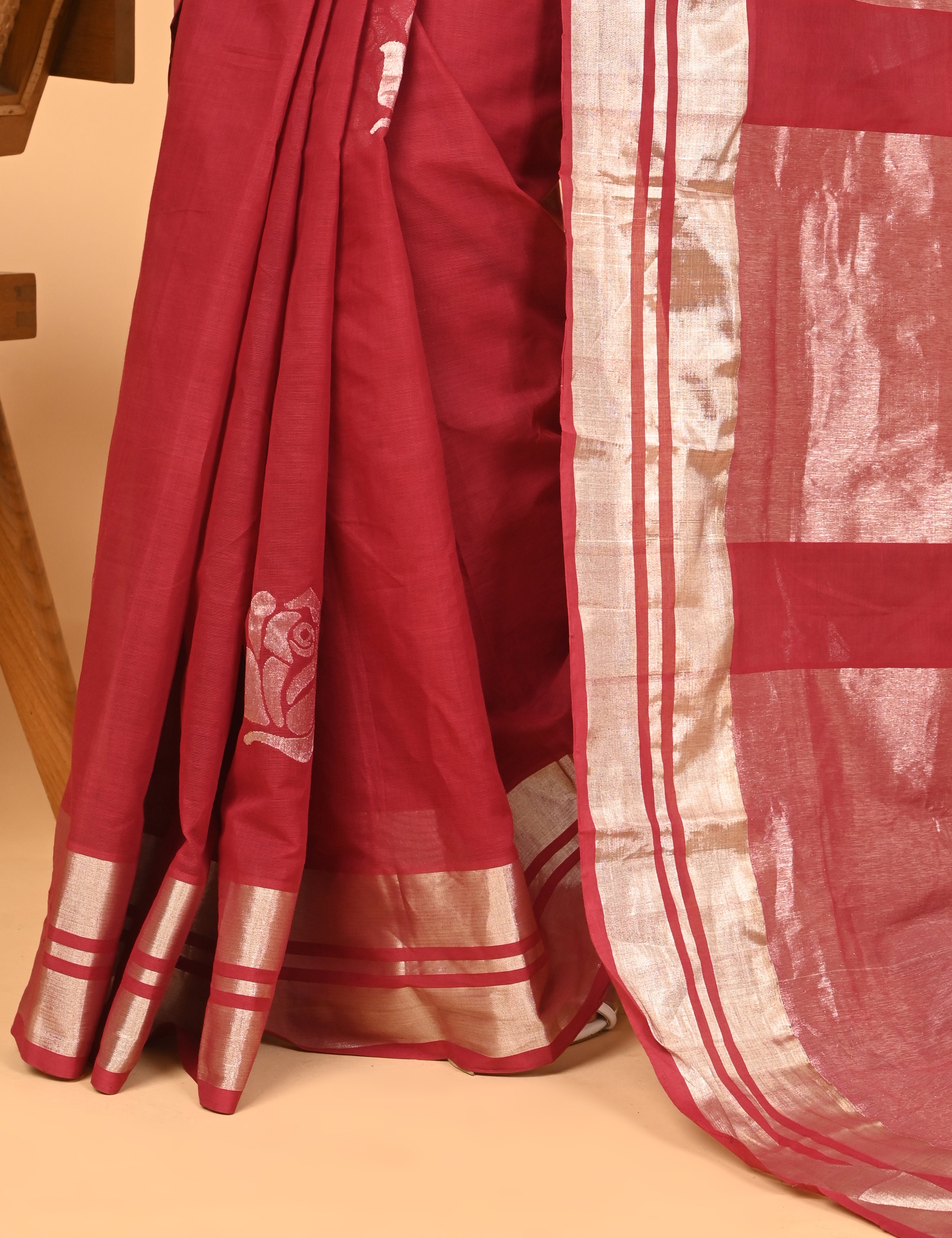 Gulab Maroon Venkatagiri Saree