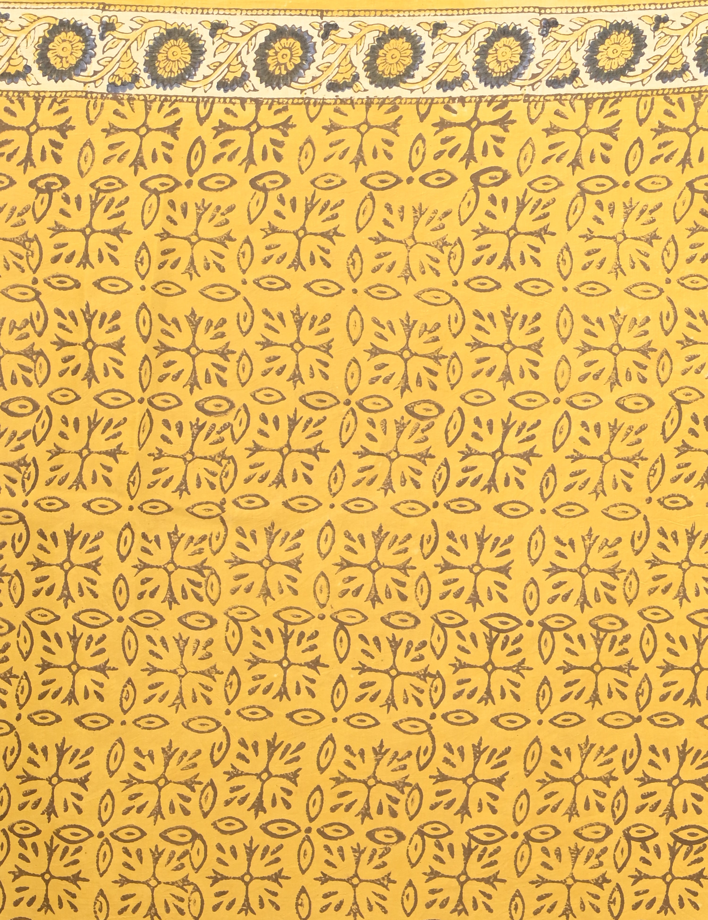 Chirtalekha Mustard Ajrakh Saree