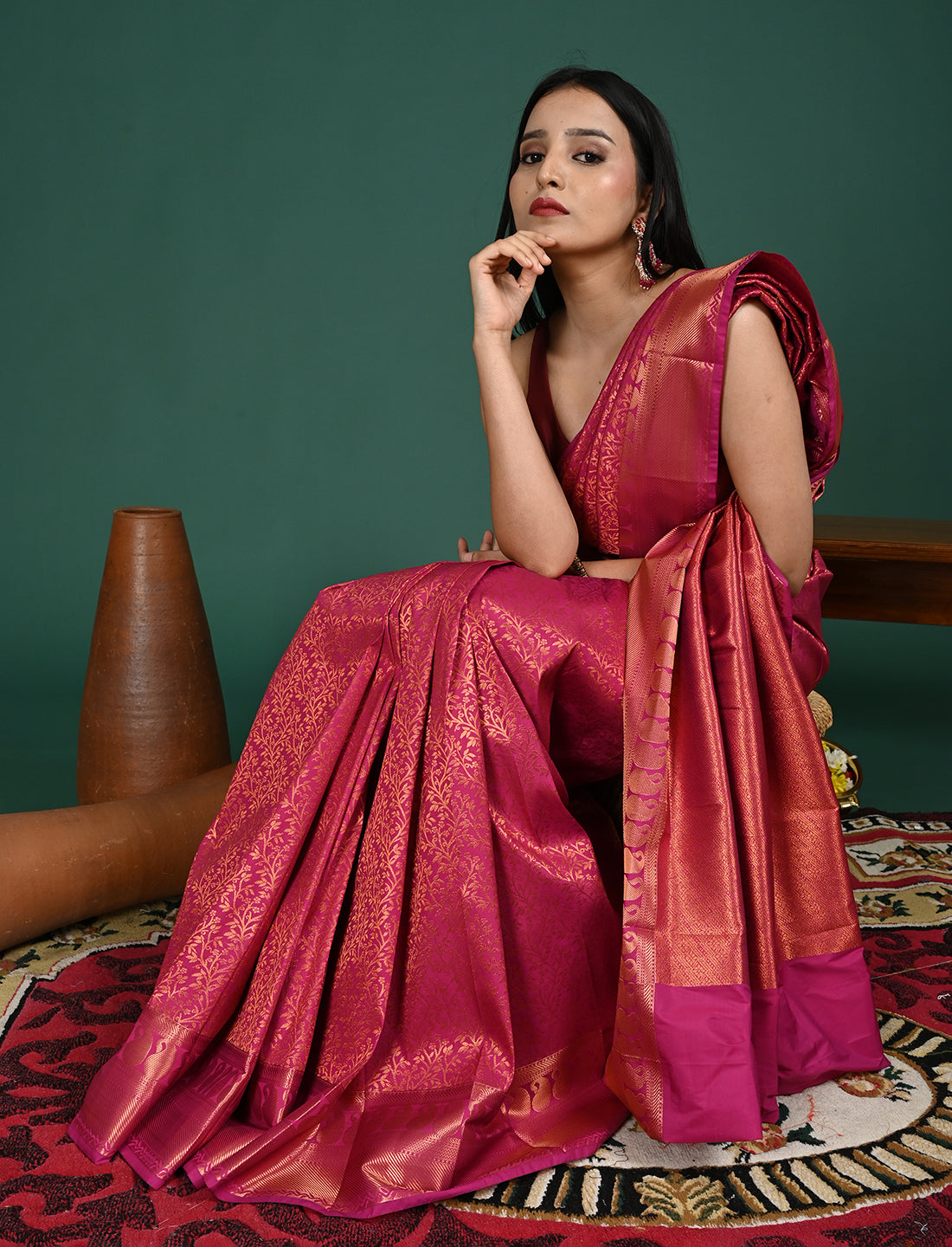 Padmini Magenta Kovai Pattu Saree