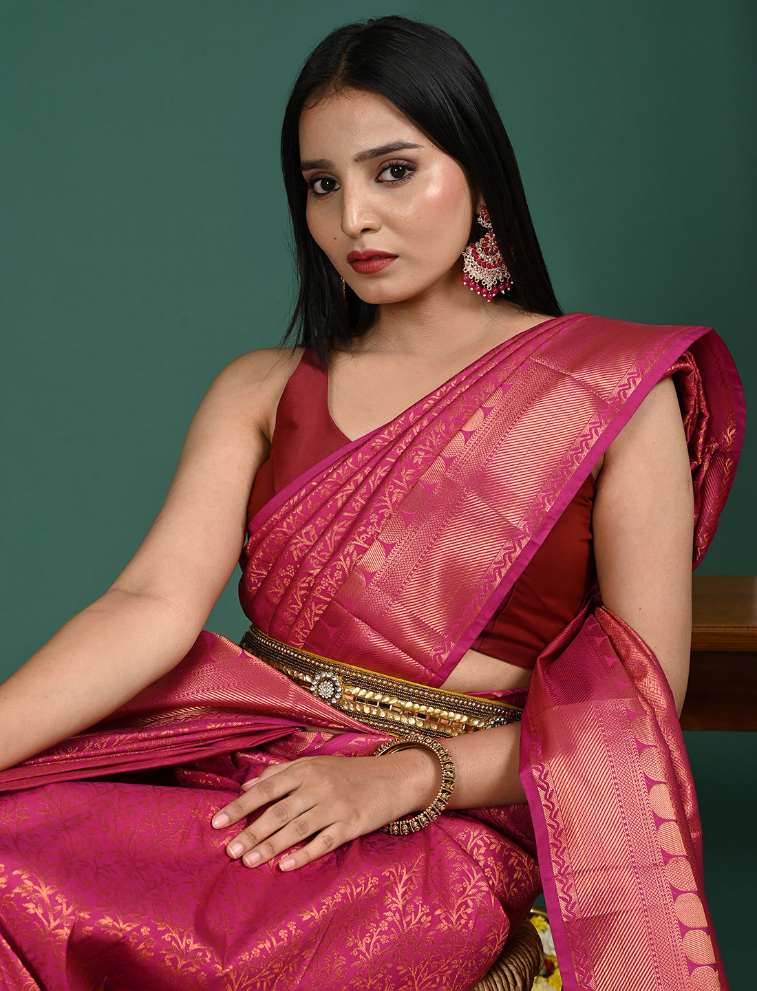 Padmini Magenta Kovai Pattu Saree