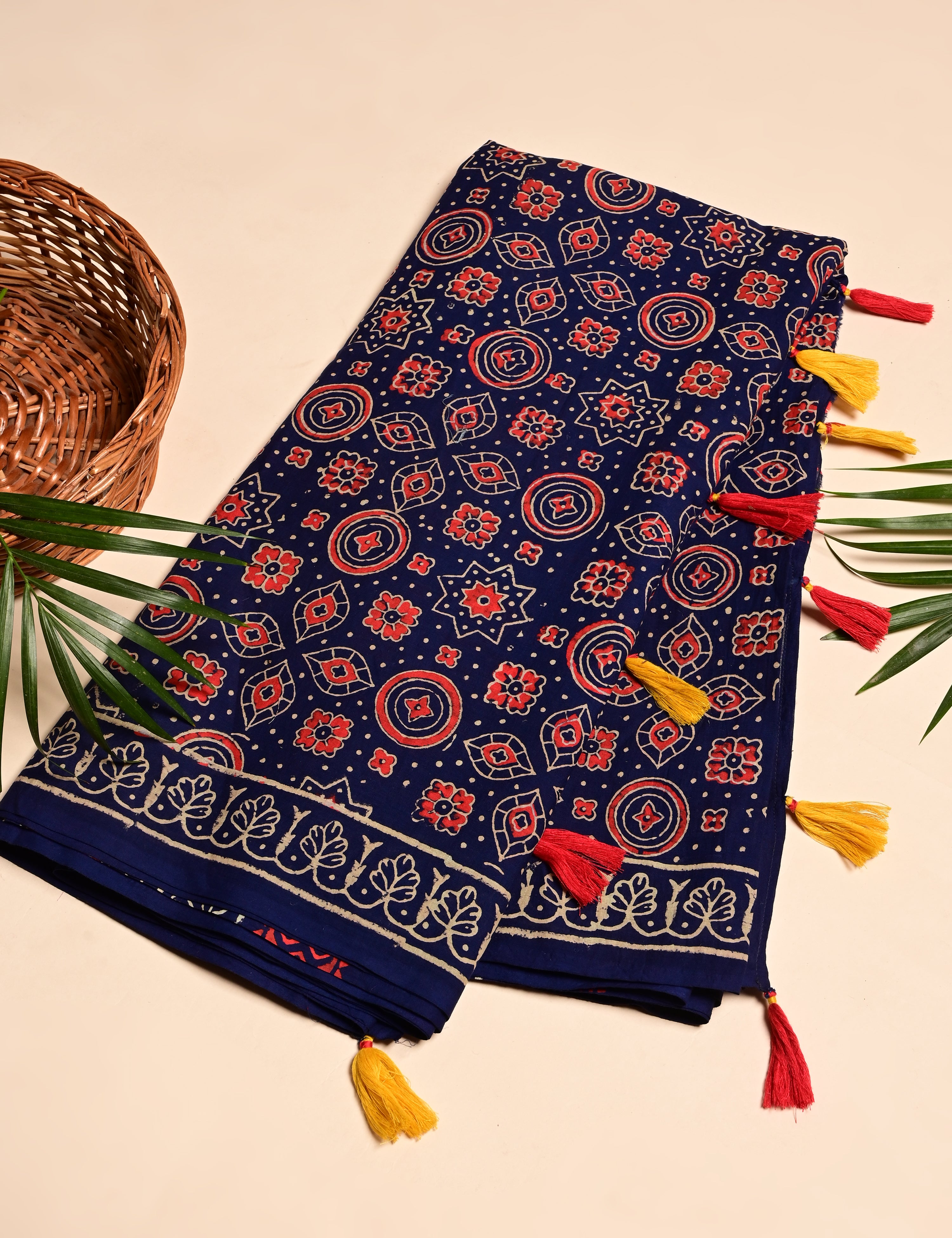 Nisarga Indigo Bagru Saree