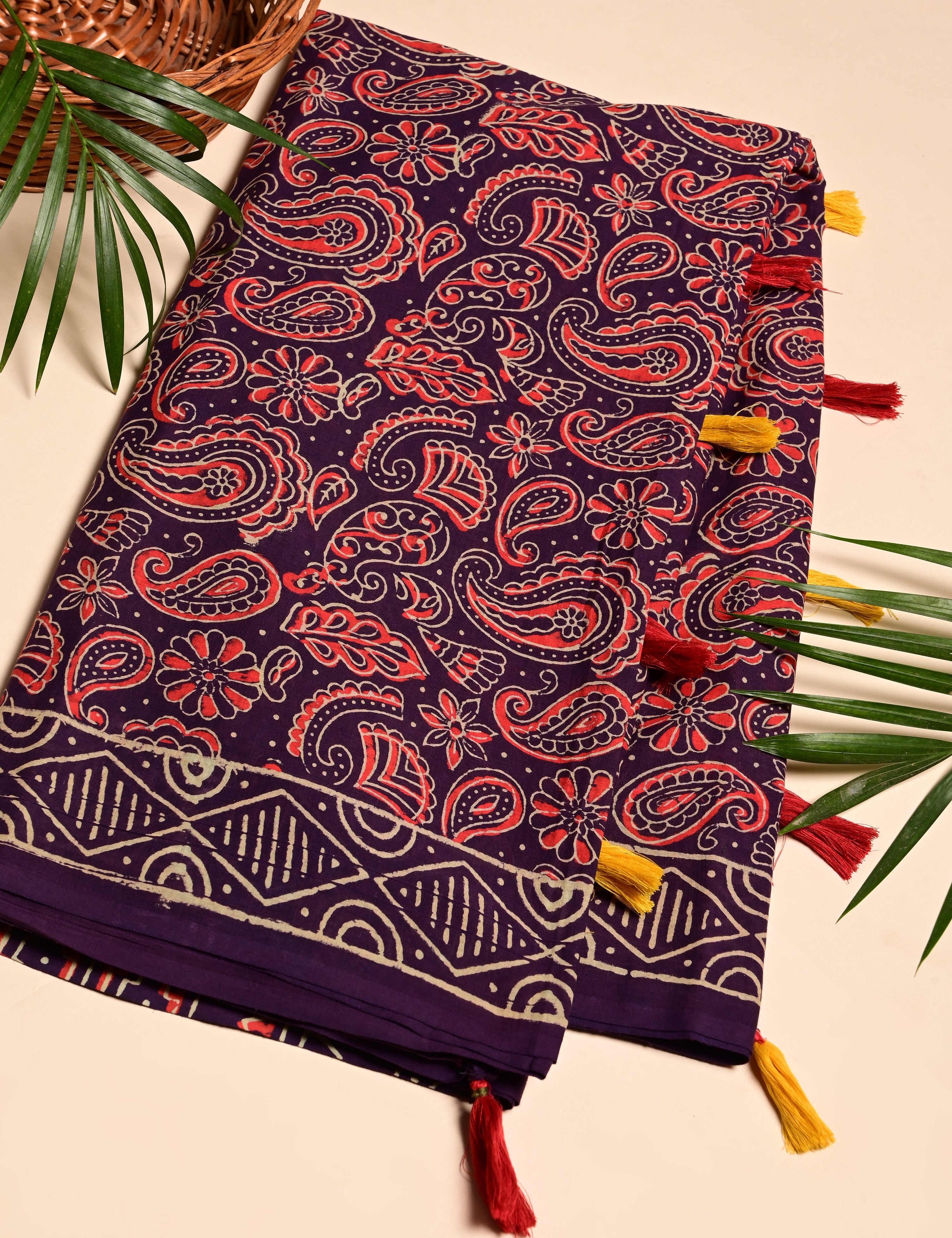 Nisarga Indigo Bagru Saree