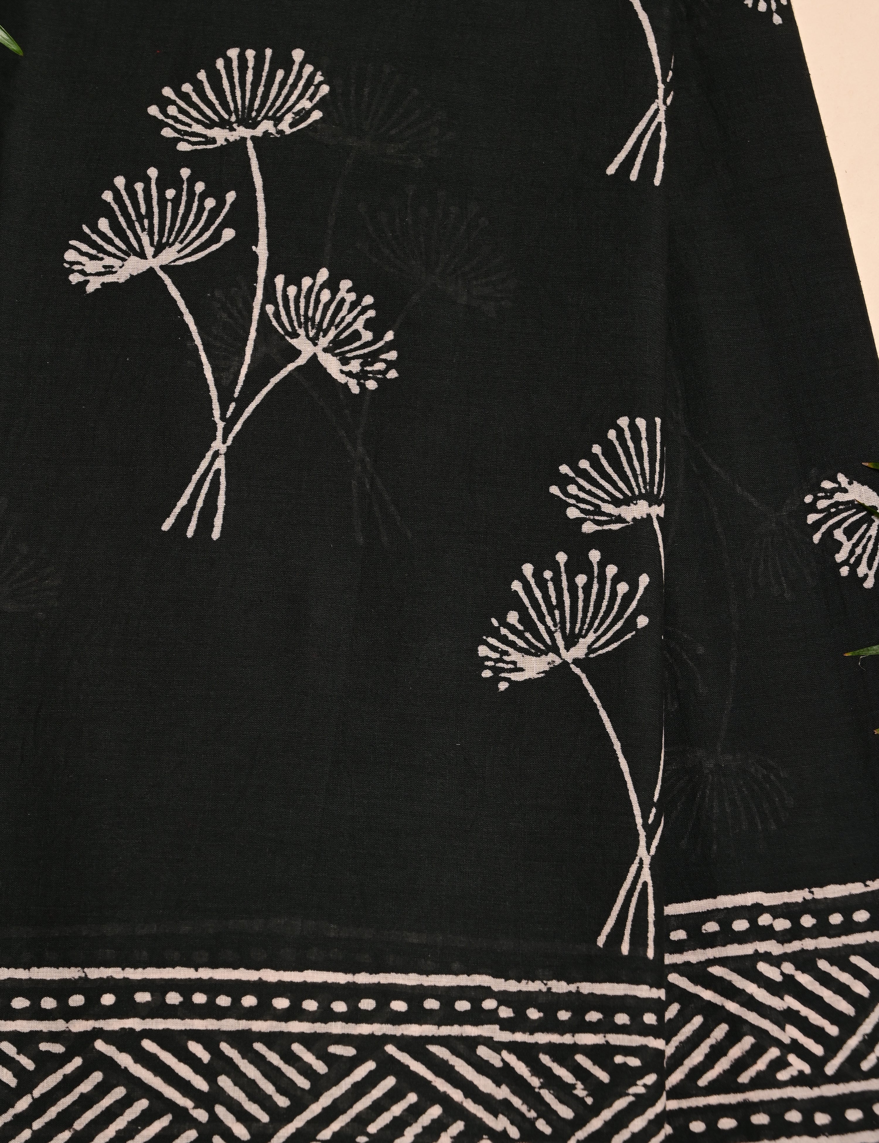 Nisarga Black Bagru Saree