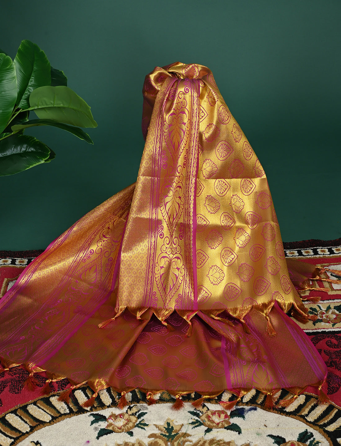 Kanakam Purple South Silk Dupatta