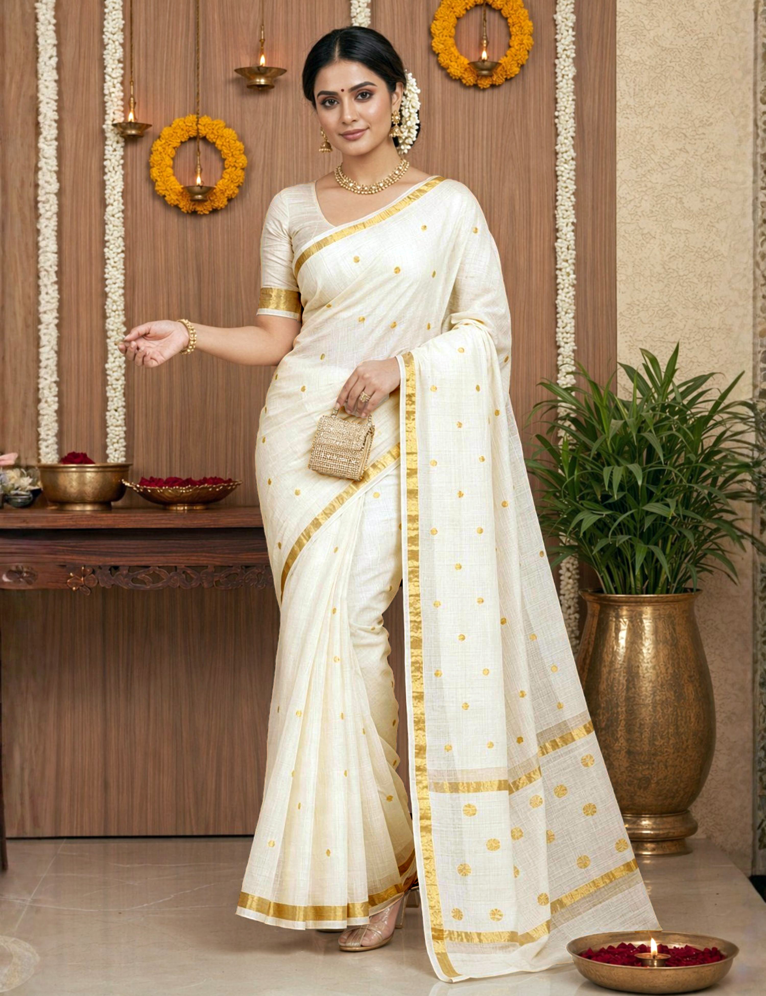 Pista Venkatagiri Saree
