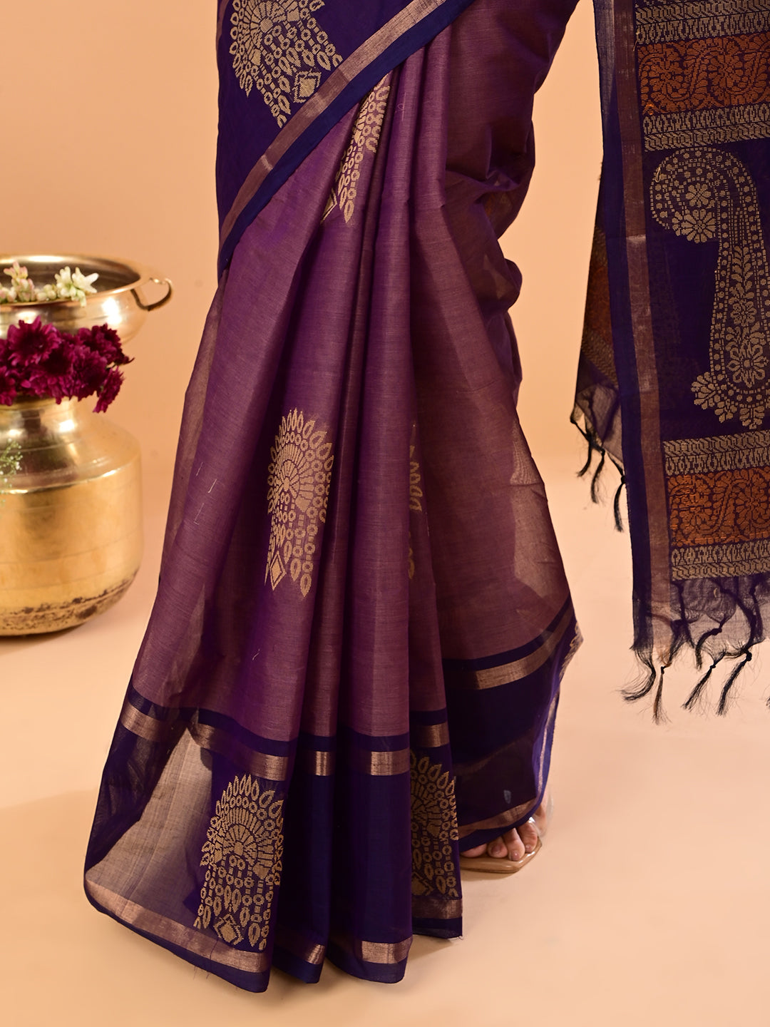 Lavender Negamam Cotton Saree