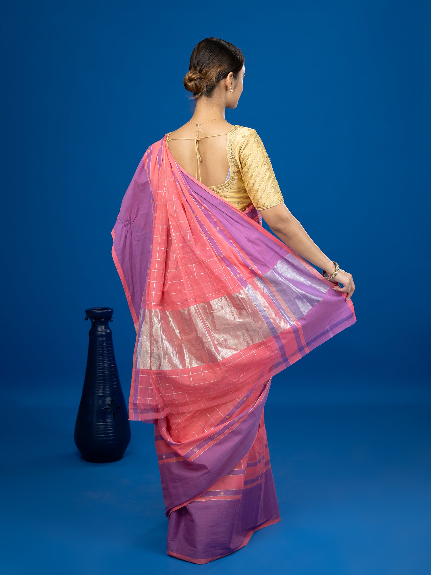 Kattam Pink Venkatagiri Saree