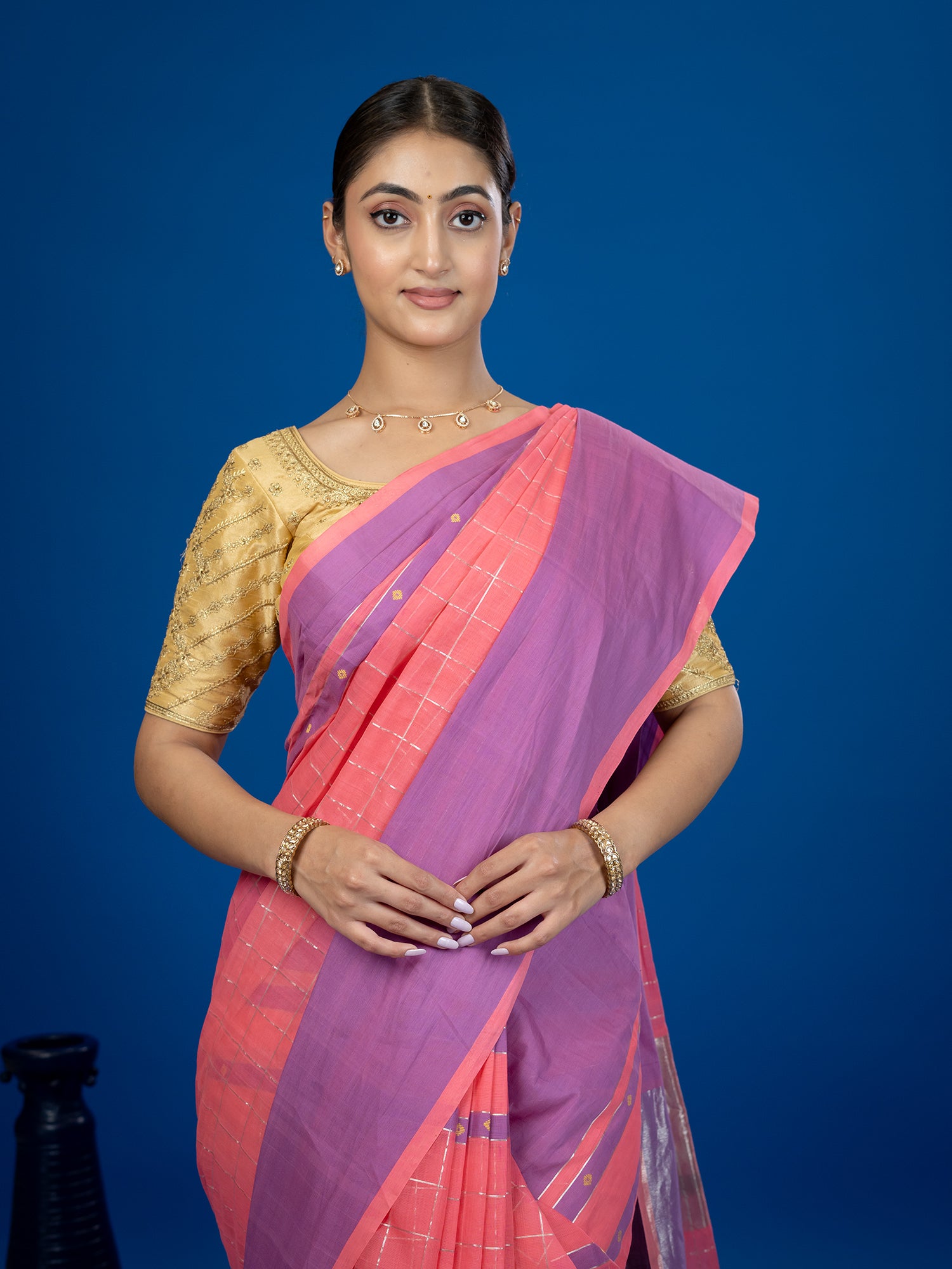 Kattam Pink Venkatagiri Saree