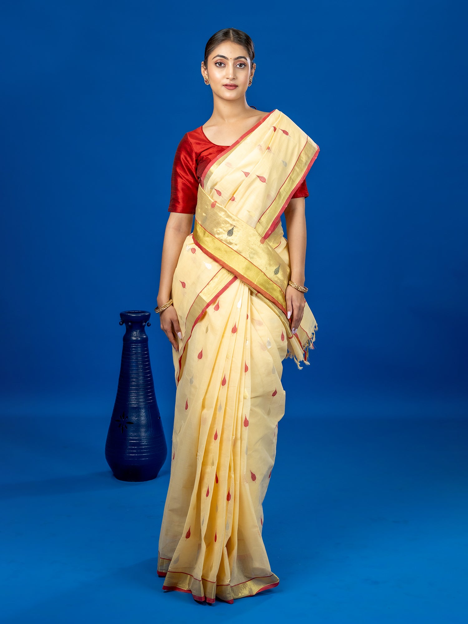 Patta Yellow Venkatagiri Saree