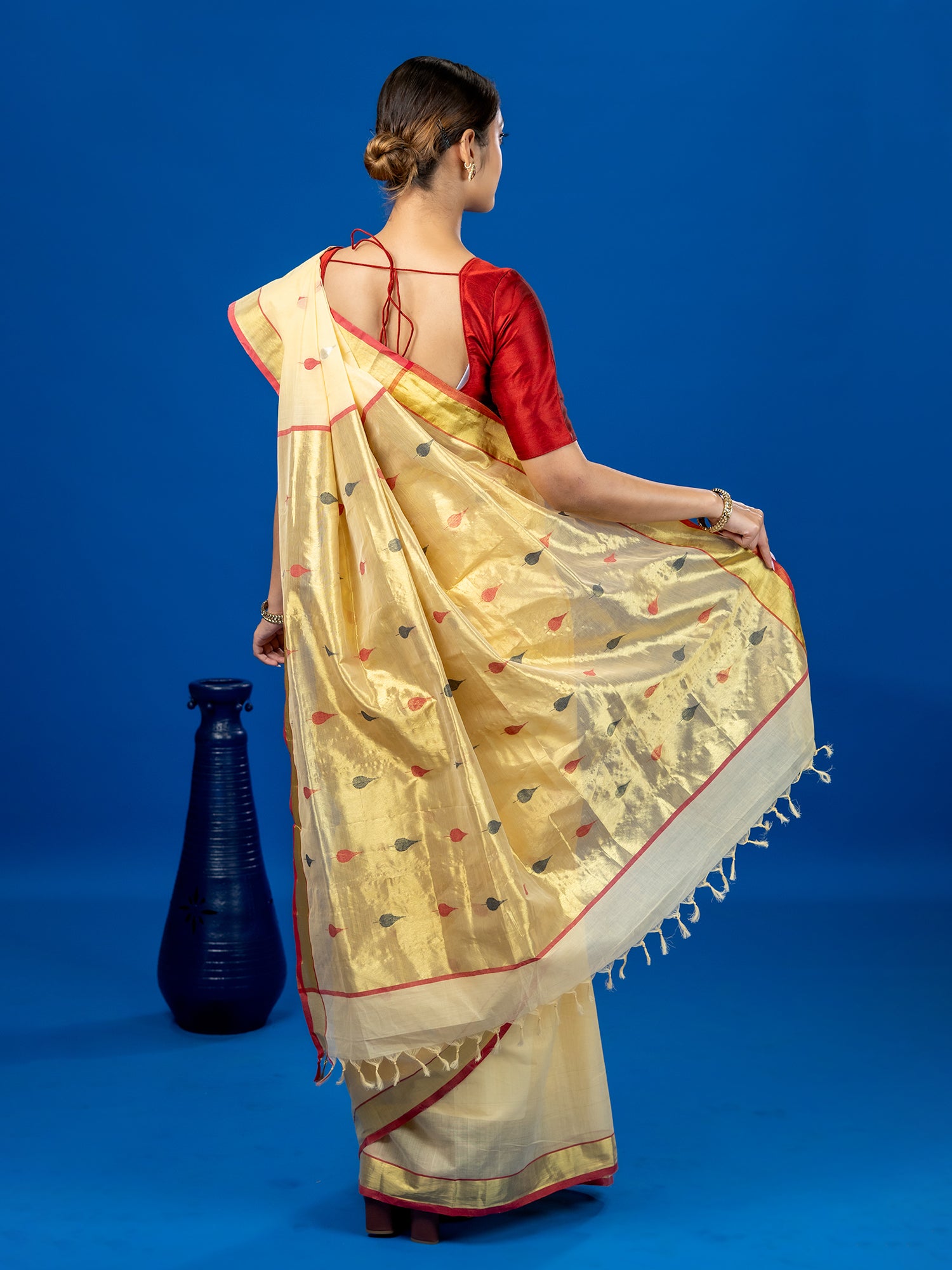 Patta Yellow Venkatagiri Saree