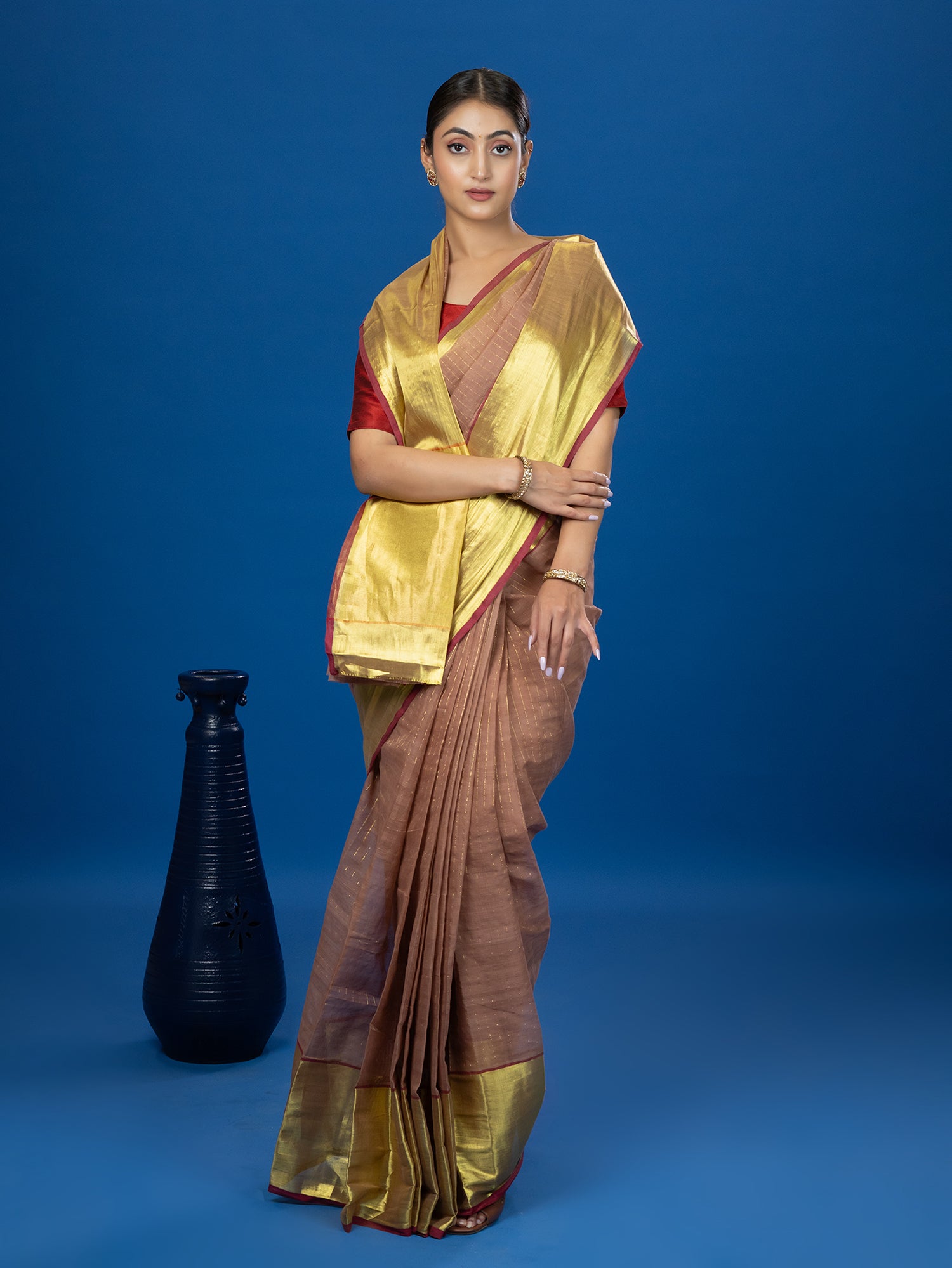 Nanu Kattam Pink Venkatagiri Saree