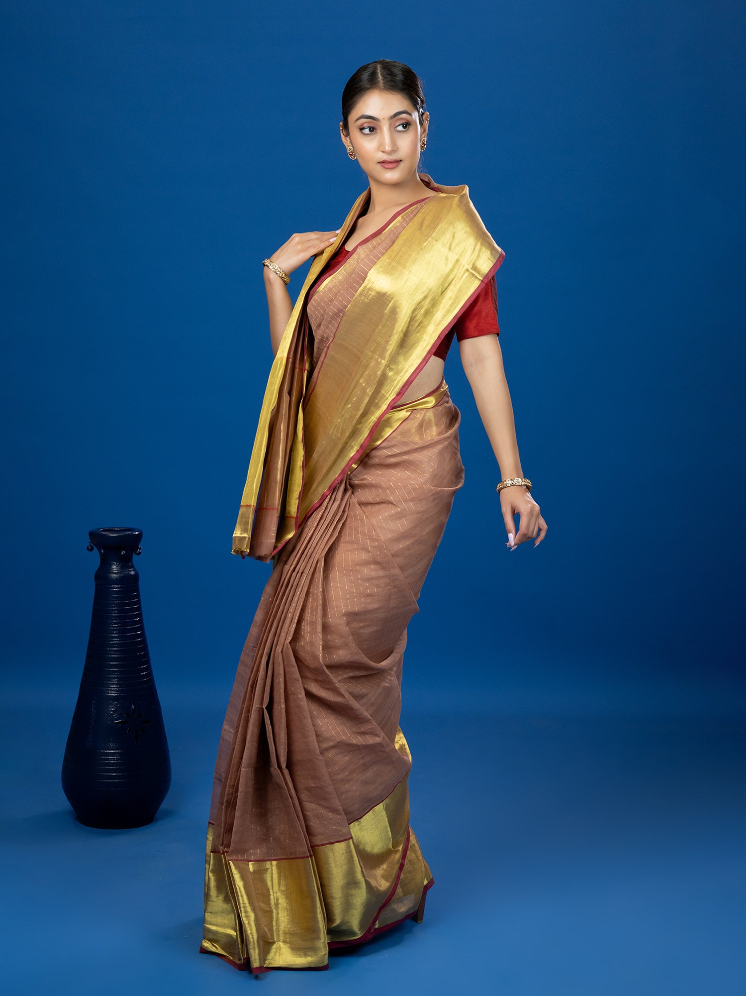 Nanu Kattam Pink Venkatagiri Saree