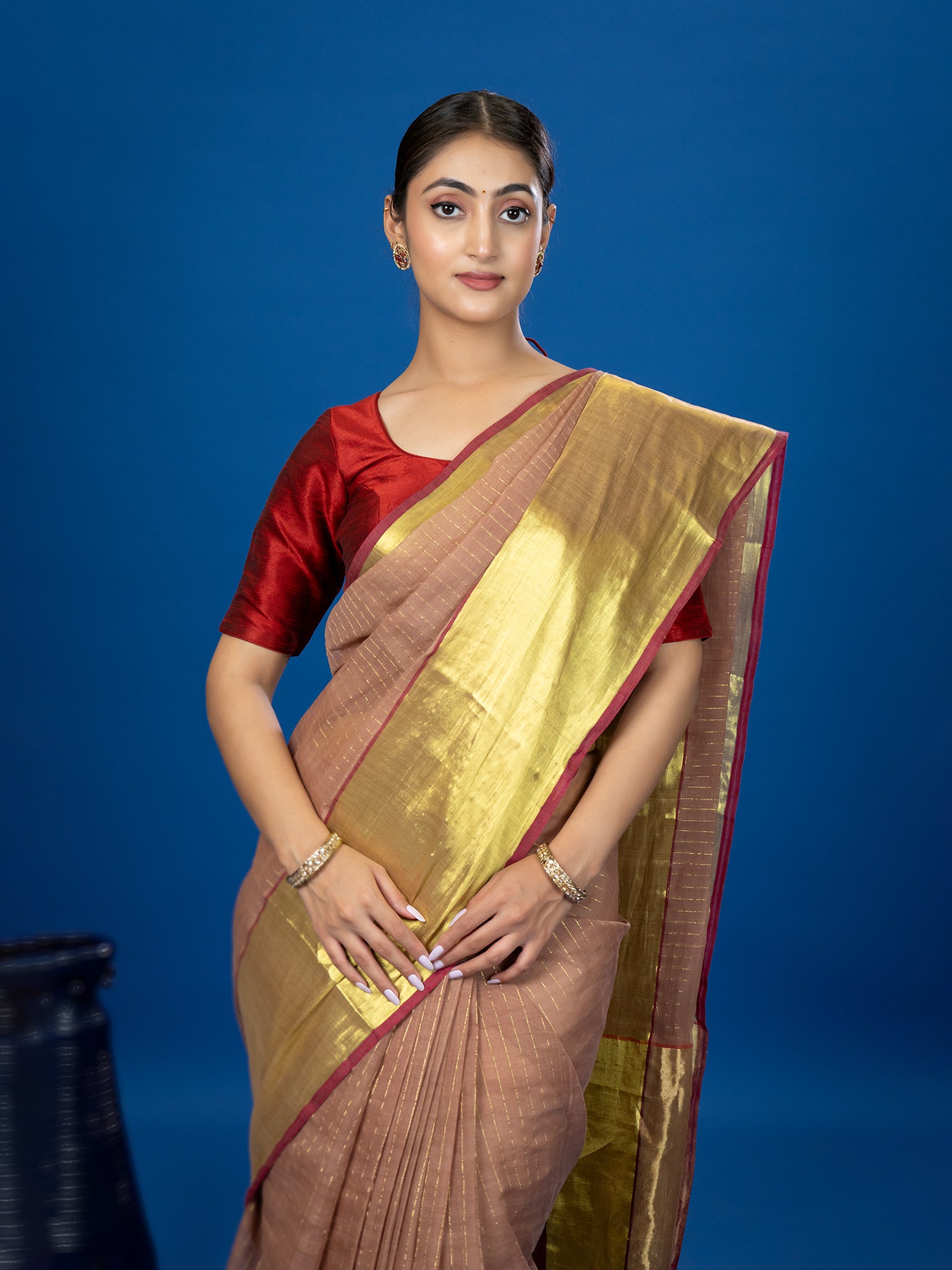 Nanu Kattam Pink Venkatagiri Saree