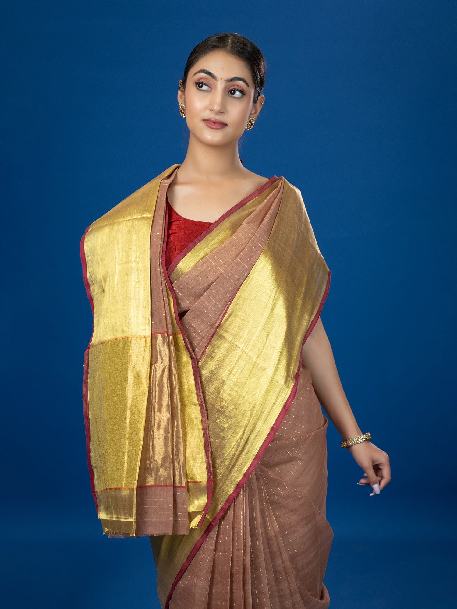 Nanu Kattam Pink Venkatagiri Saree