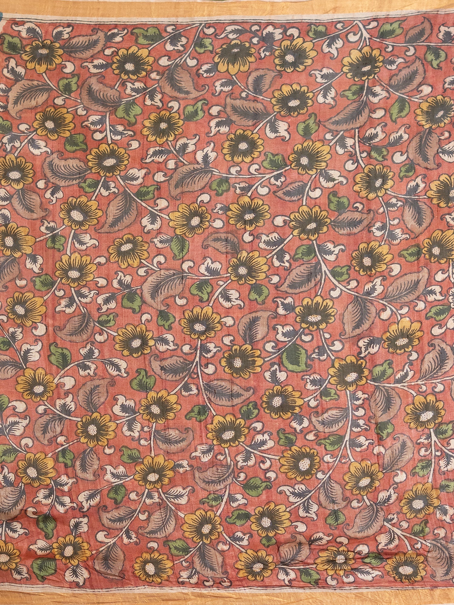 Manjari Cobalt Blue Kalamkari Saree