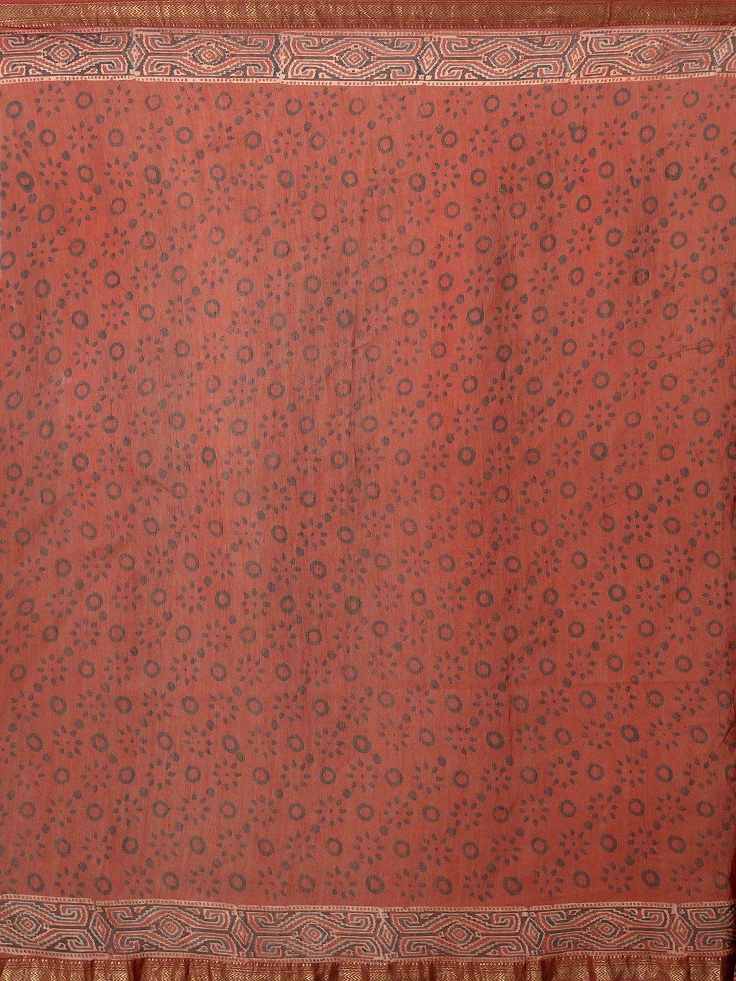 Vasanta Red Ajrakh Saree
