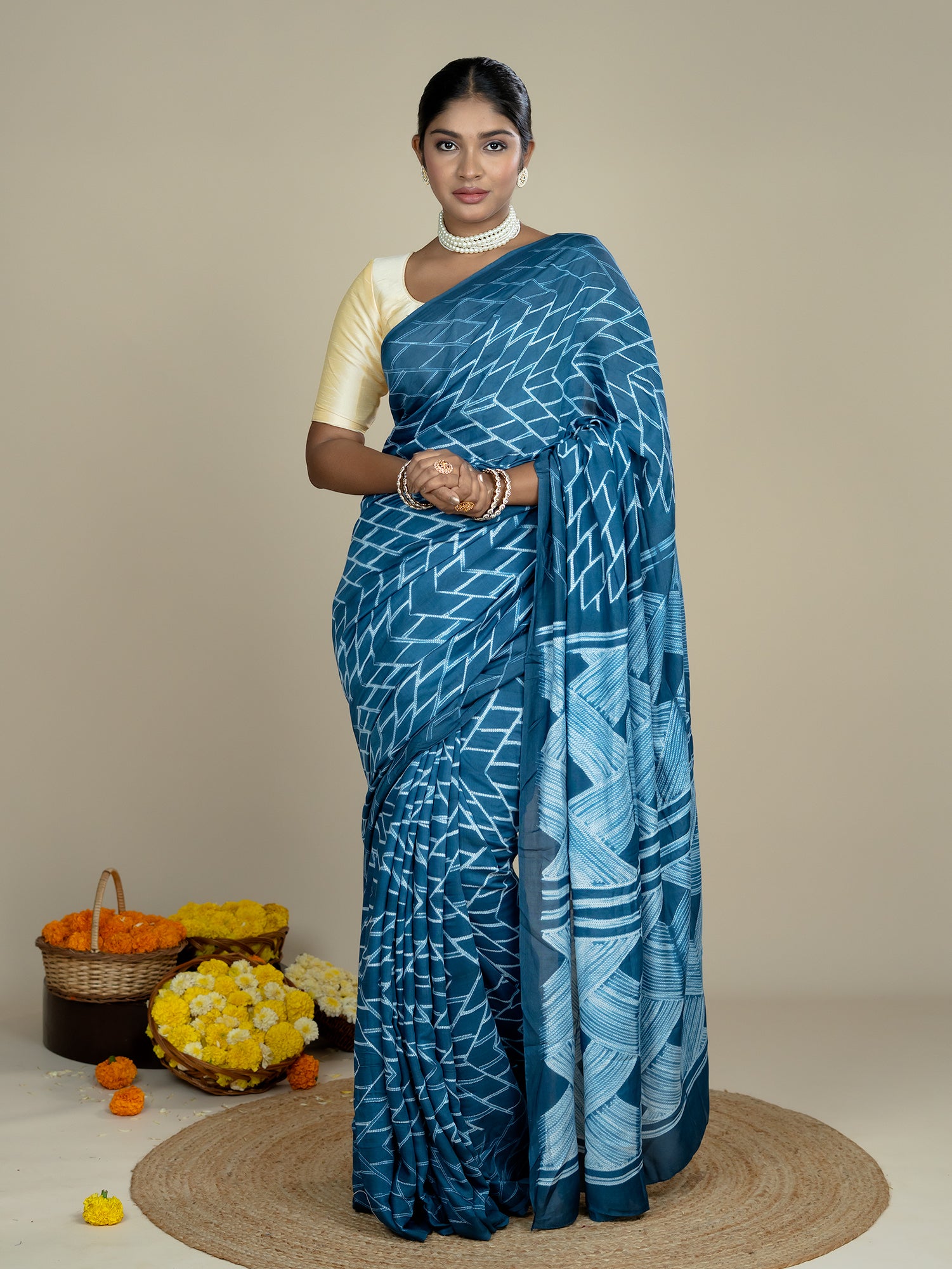 Rachita Indigo Shibori Saree