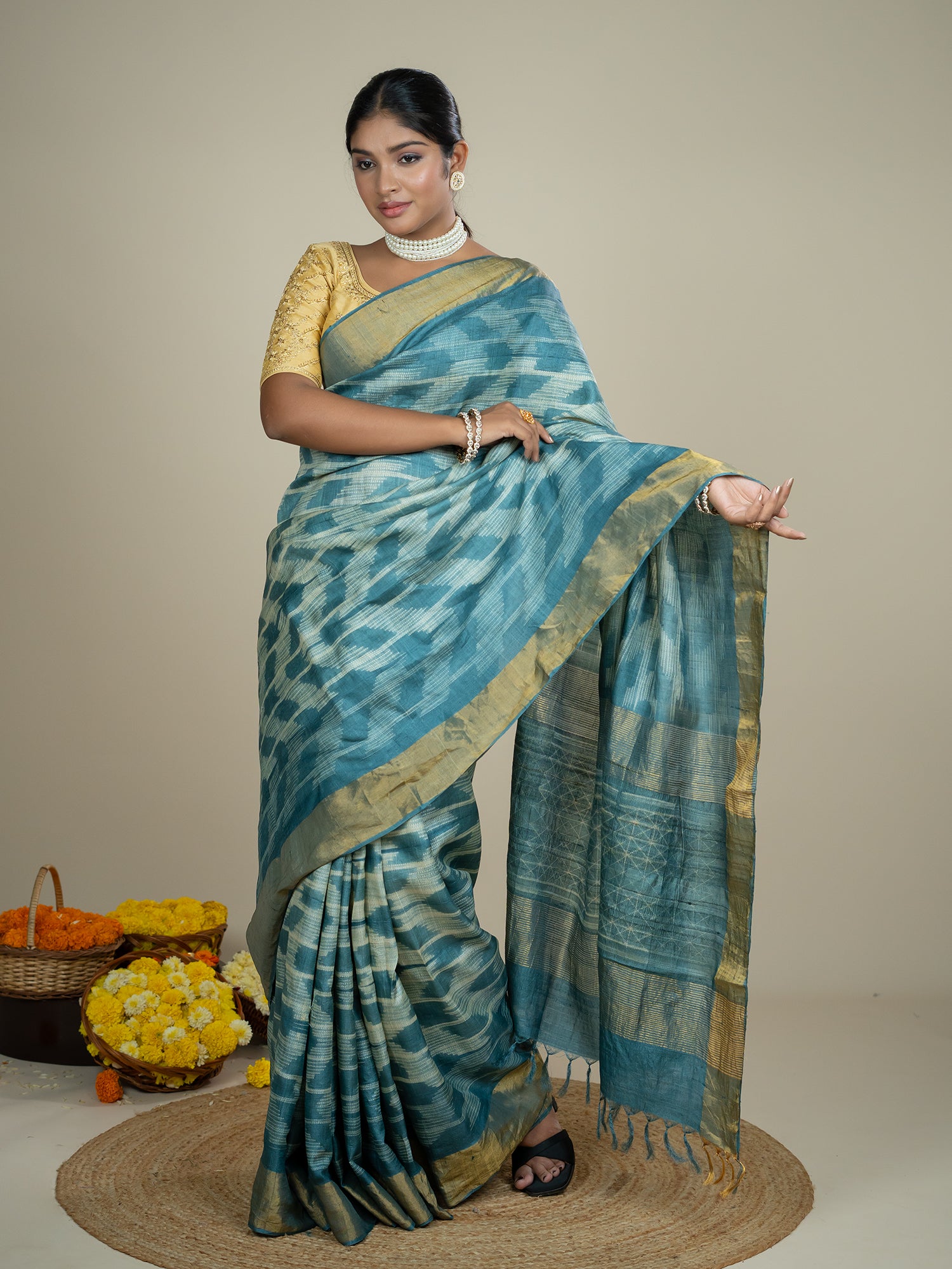 Lavanya Indigo Shibori Saree