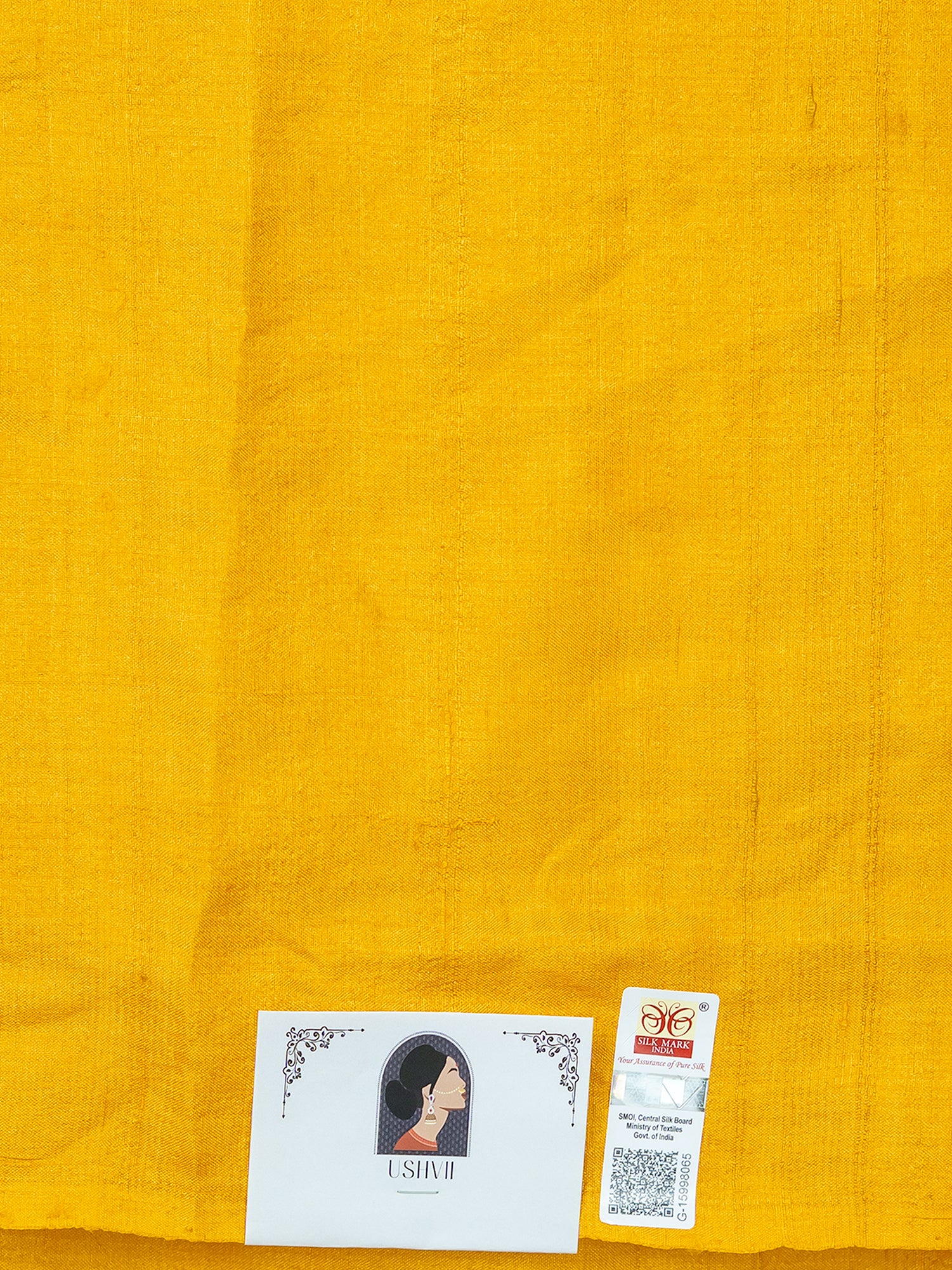 Kalpavruksha Mustard Hand Embroidery Applique Saree