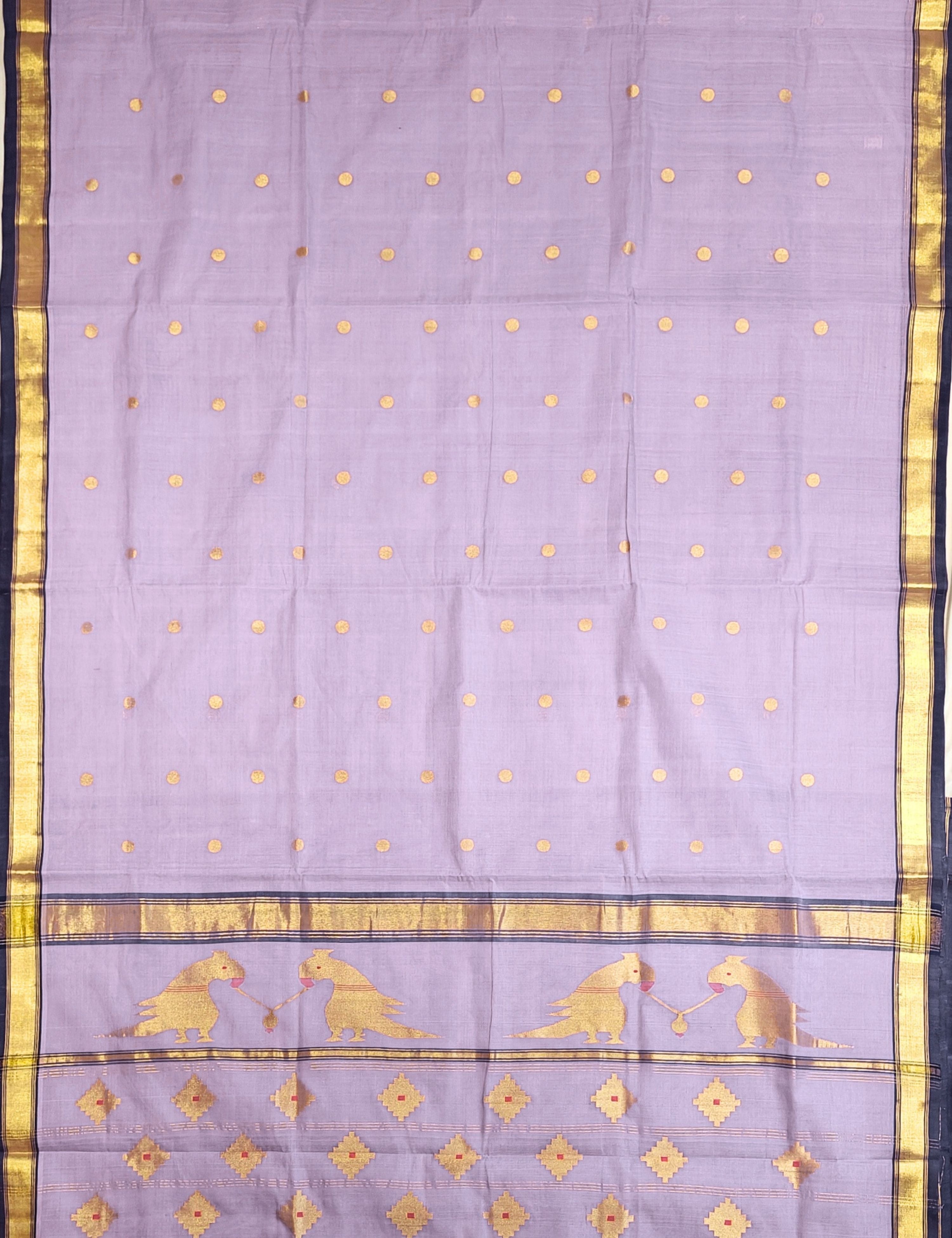 Popat Lavendar Venkatagiri Jamdani Saree