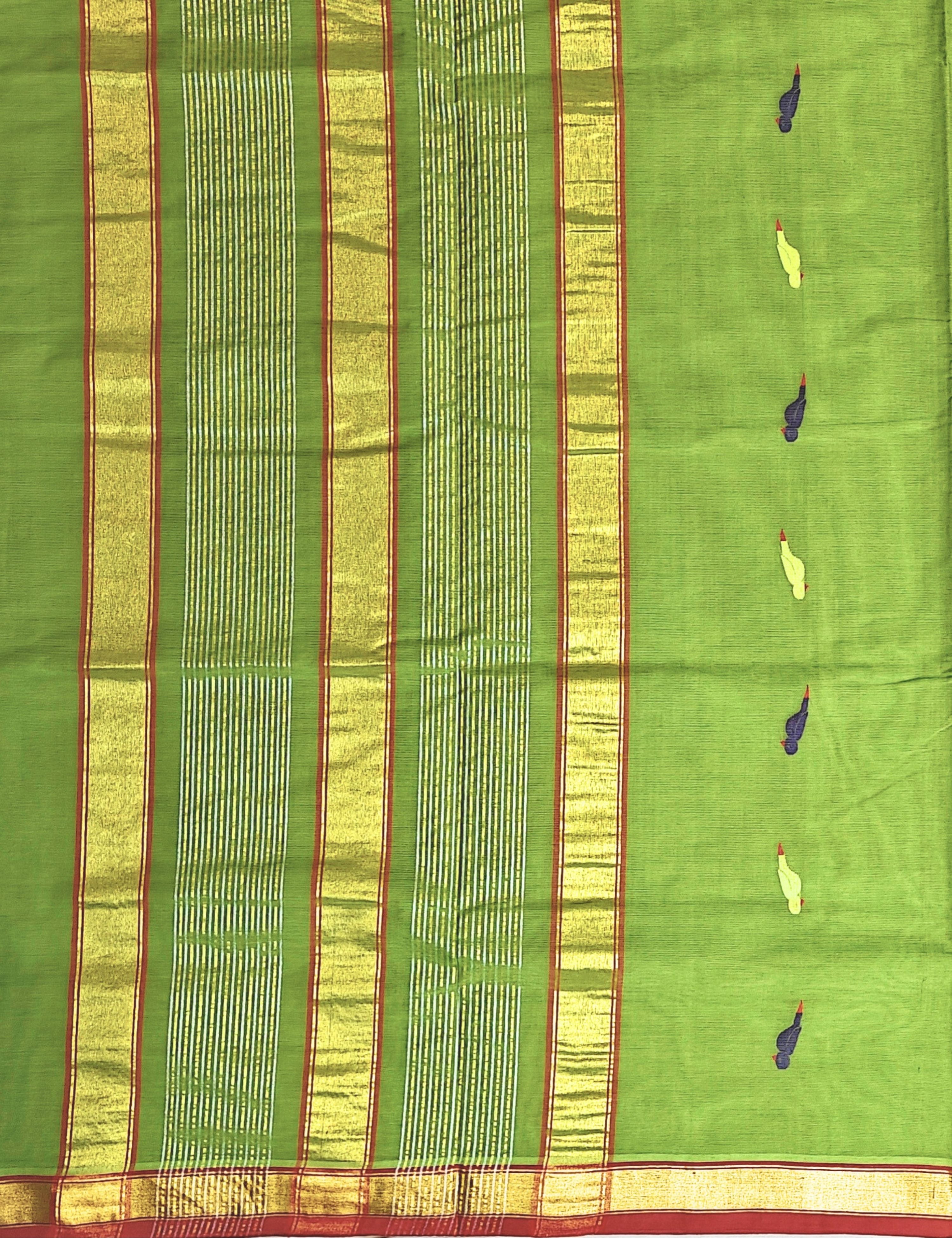 Tota Limegreen Venkatagiri Saree