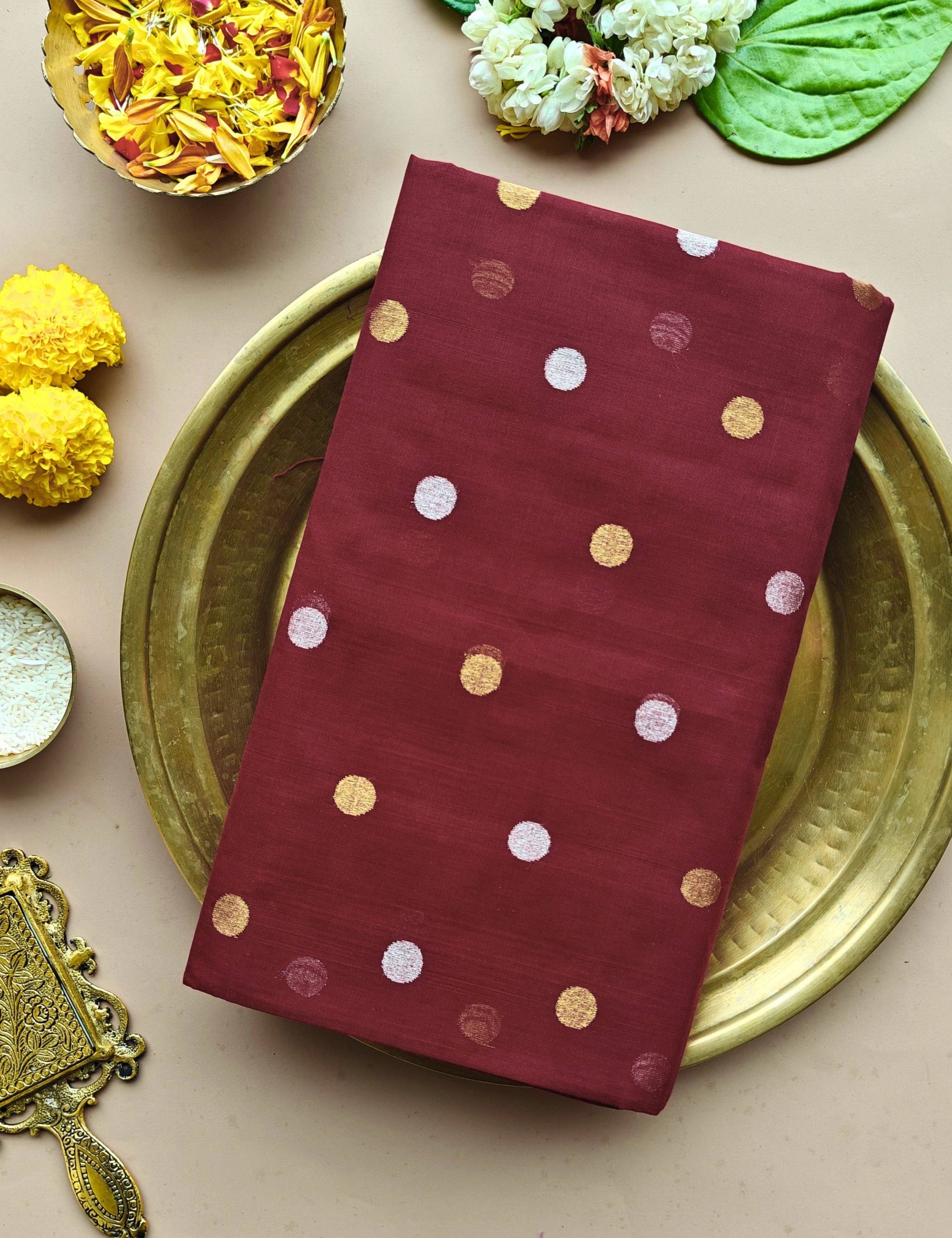 Airavat Maroon Venkatagiri Saree