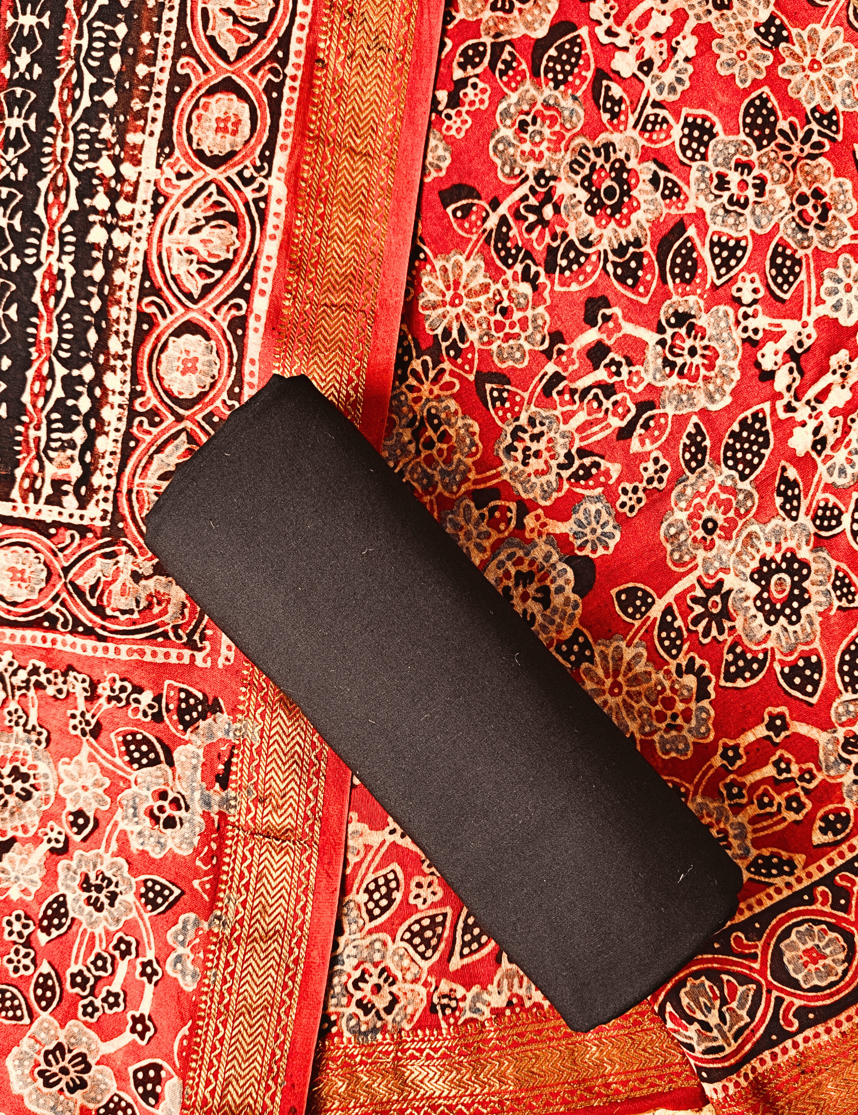 Durga Maroon Ajrakh Dress Material