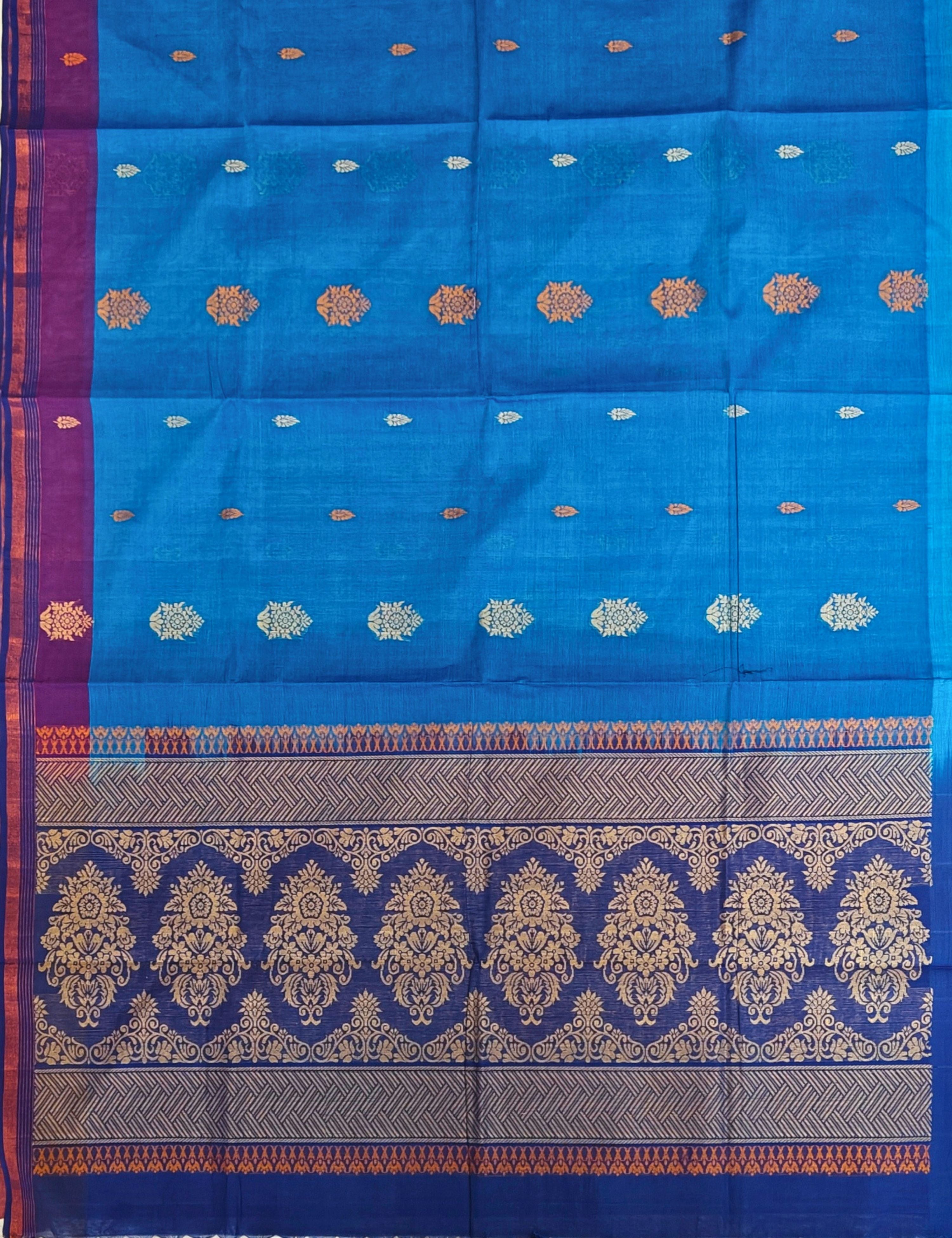Blue Negamam Cotton Saree