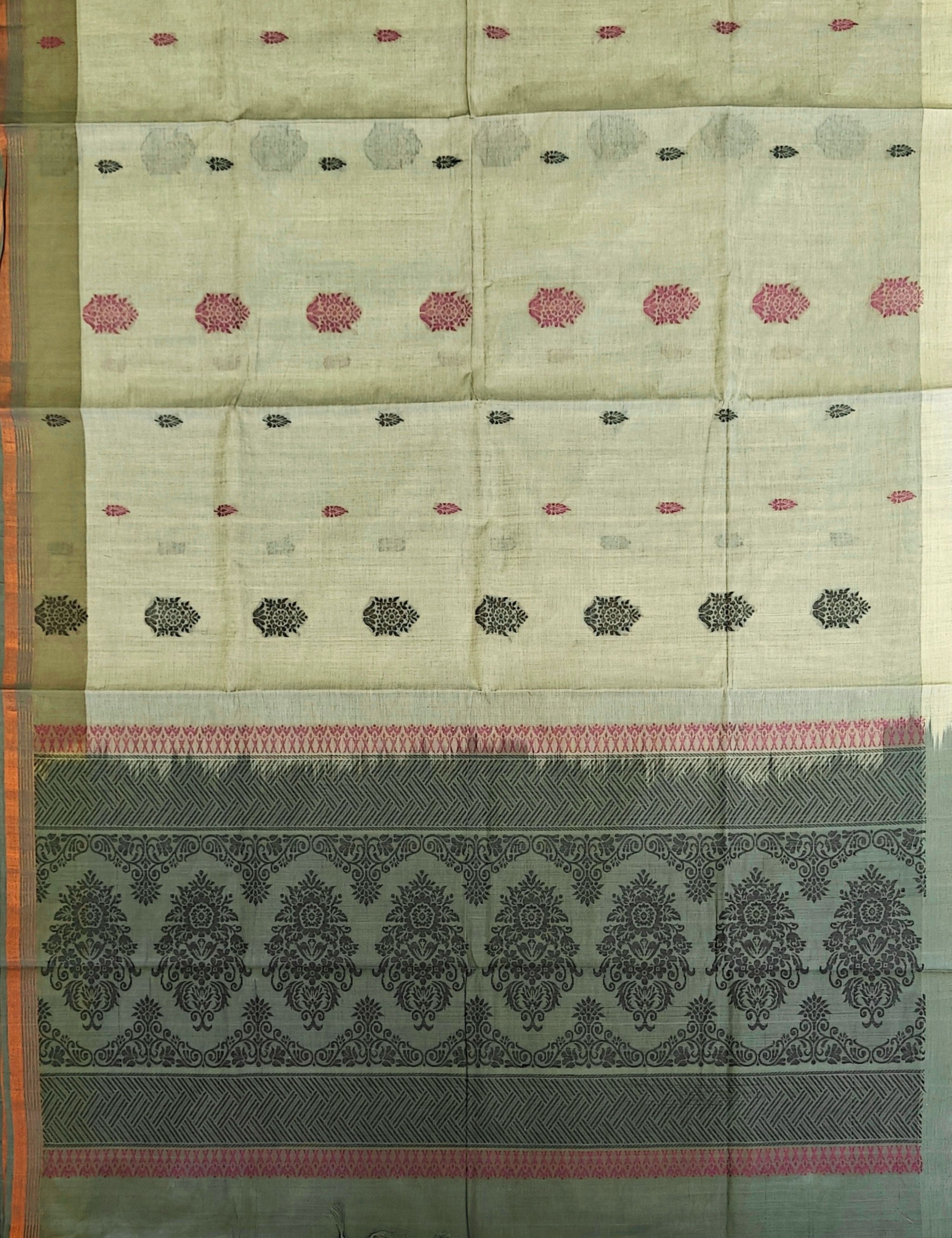 Grey Negamam Cotton Saree