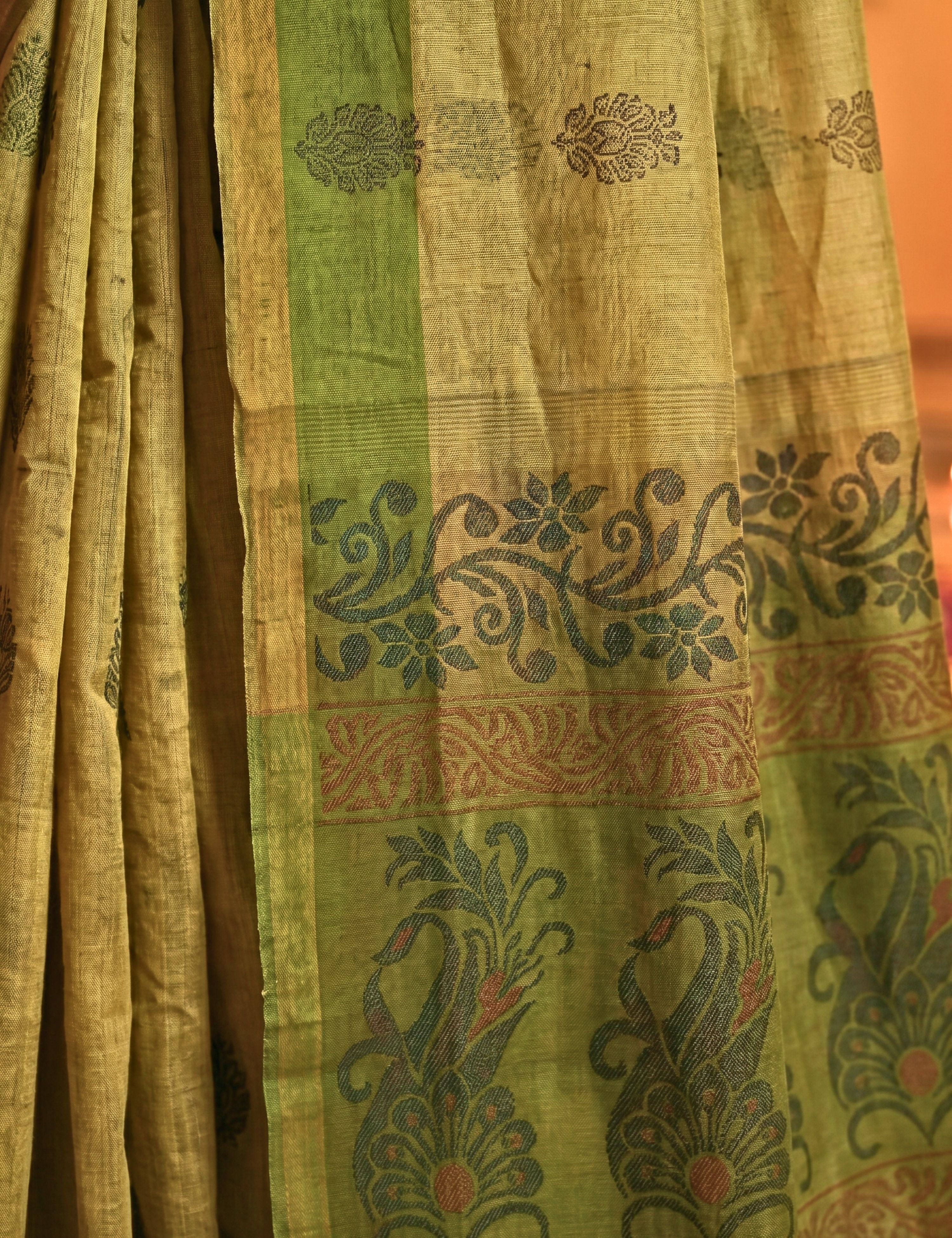 Khaki Negamam Cotton Saree