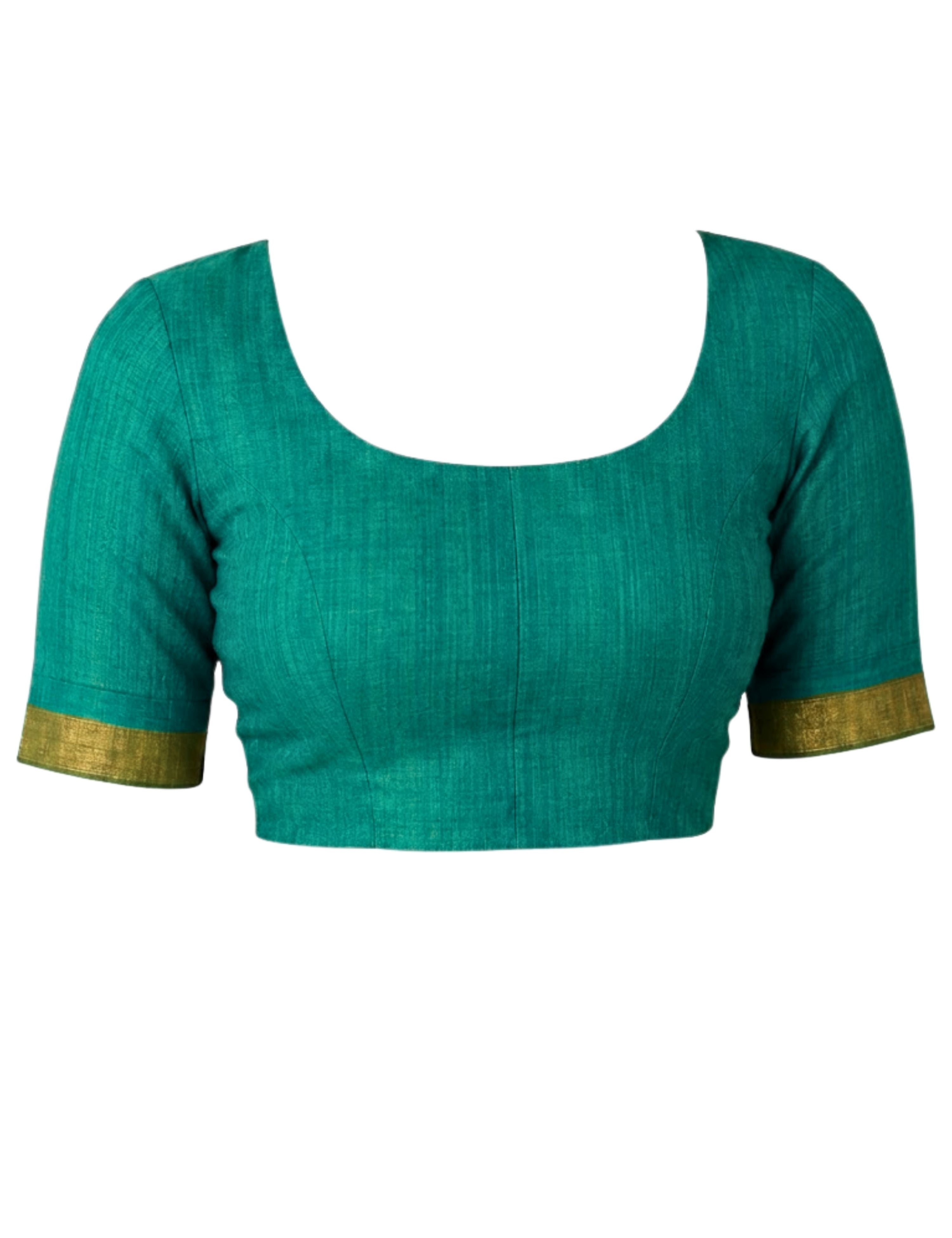 Sea-Green Negamam Cotton Saree