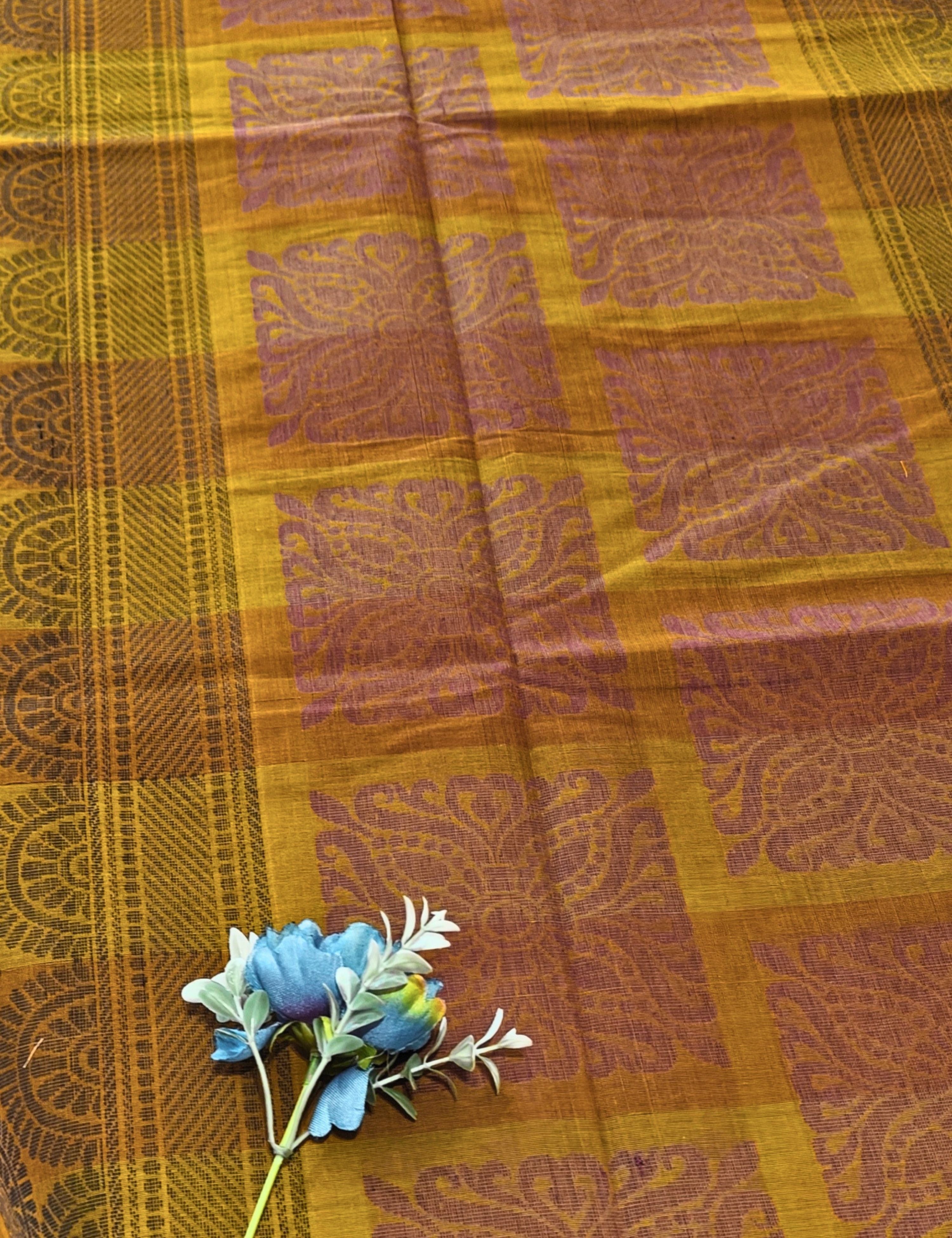 Orange Negamam Cotton Saree