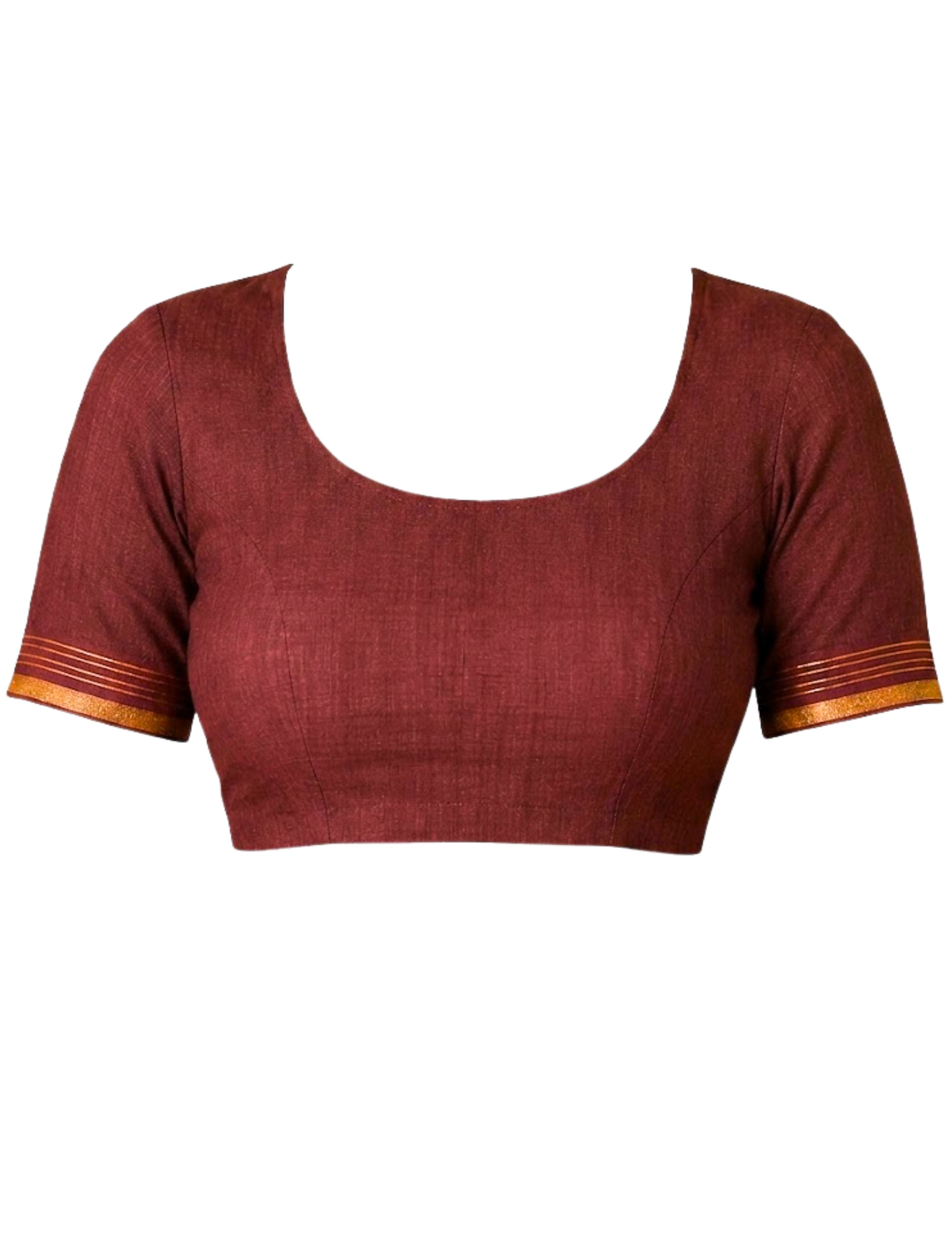 Maroon Negamam Cotton Saree